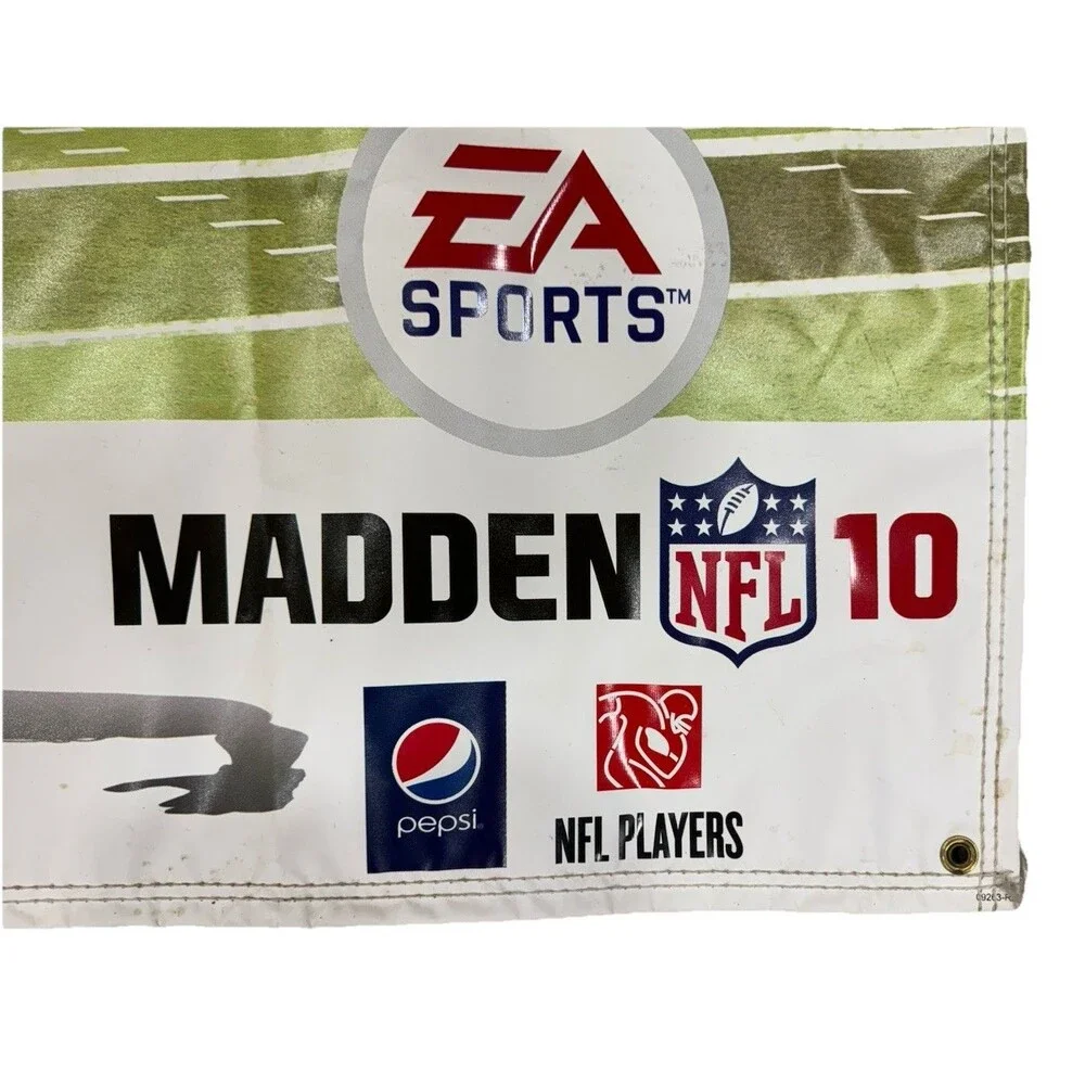 RARE KFC EA Sports Madden NFL 10 Promo Vinyl Banner 53x53 Giant Store Display
